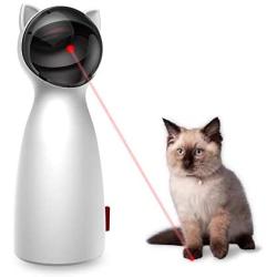 YSCEN Automatic Cat Laser Toy - Pet Laser for Cats - USB Charging or AA Battery Operated, Interactive Cat Chase Toy with 5 Rotating Modes - Auto Shut Off and Silent - Kitten/Cat Owners Gift Idea