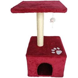 Vedem Cat Tree with Cave Scratching Post Cat Cozy Plush Condo