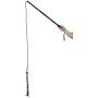 HEEPDD Dog Teaser Wand Toy, Pet Cat Three-Section Retractable Training Wand Stick with Two Cotton Rope Cats Scratching Chasing Playthings for Cats Dogs Puppy Kitty Kitten Novelty Gift