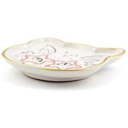 Cat Dish Plate | Small Ceramic Catchall Dish for Treats, Keys, Change, & More | Feed Your Pets Or Store Your Valuables