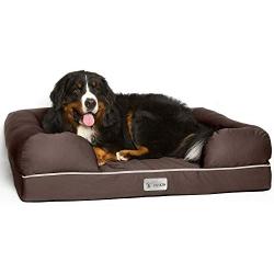 PetFusion Ultimate Dog Bed, Solid CertiPUR-US Orthopedic Memory Foam, Multiple Colors and Sizes, Medium Firmness Pillow, Waterproof Liner, Breathable Bed Cover, Cert. Skin Contact Safe, 3yr Warranty