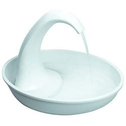 Pioneer Pet Swan Pet Drinking Fountain: 80oz Water Capacity (White Plastic)
