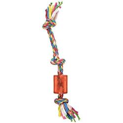 Mammoth 10-Inch TPR Squeaky Cloth Rope, Small