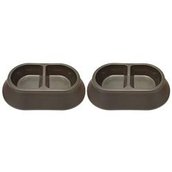 Black Duck Brand Set of 2 Large Pet Bowls! 3 and 6 Different Metallic Colors! BPA Free!