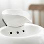 Cat Water Fountain, Quiet&Water Circulation Cat Water Dispenser, Automatic Ceramic Drinking Fountain for Cats Dogs,White