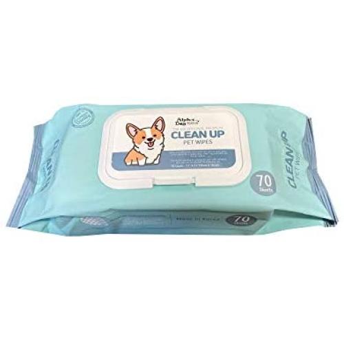 Deodorizing Hypoallergenic Heavy Duty Thick Durable Pet Grooming Wipes Unscented Cleans Face, Ears, Body, Butt and Eyes – Bath Alternative, Super Convenient, Ideal for Home or Travel