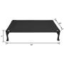 Veehoo Elevated Dog Bed, Portable Raised Pet Cot, Sturdy & Breathable Mat, Durable Textilene Mesh Fabric, No-Slip Feet, Indoor or Outdoor Use