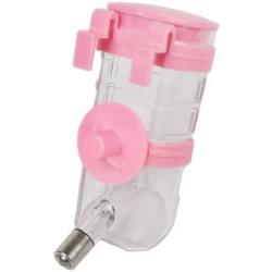 Jardin Plastic Pet Hanging Bottle Water Feeder, 350ml, Pink/Clear