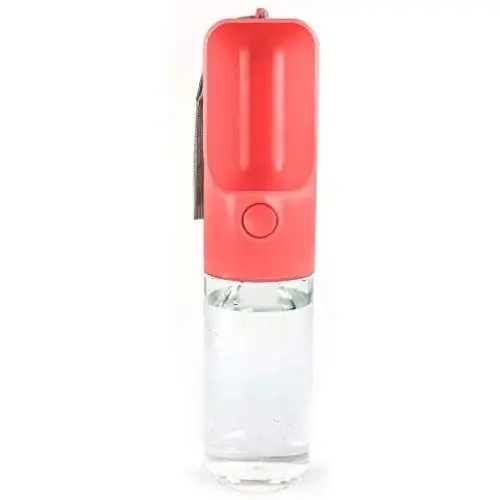 Dog Travel Water Bottle for Outdoor Walking Hiking, Waterproof No Spill, Portable Pet Walking Accessories, 15.2 oz, Pink Dog Travel Water Bottle for Outdoor Walking Hiking, Waterproof No Spill, Portable Pet Walking Accessories, 15.2 oz, Pink
