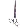 ShearsDirect Japanese 440C Swivel Shear Black Titanium Off Set with Pink Adjustable Tension Knob, 8.0-Inch
