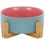 LIONWEI LIONWELI Ceramic Cat Dog Bowl Dish with Wood Stand No Spill Pet Food Water Feeder Cats Small Dogs LIONWEI LIONWELI Ceramic Cat Dog Bowl Dish with Wood Stand No Spill Pet Food Water Feeder Cats Small Dogs