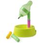 NACOCO Pet Standing Water Dispenser Cat Dog Standing Bowl with Detachable Pole Automatically Feeding Water Height Adjustable (Green)