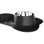 FLYINGCOLORS Pet Bowl Set Black