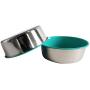 American Pet Supplies Dog Bowls, Set of 2 Colored Heavy Gauge Stainless Steel Bowls for Puppies and Dogs