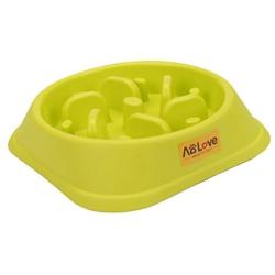 AOLOVE Slow Feeder Bowl Healthy Food Fun Anti-Choke Pet Bowls for Dog