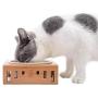 Petsoigné Basic Cat Bowls with Wooden Stand Pet Dining Table Cat Feeder with Bamboo Stand for Cats and Puppy