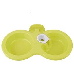 Hanging Pet Food Water Bowl, Dog Cat Double Bowl with Hanger Automatic Gravity Water Drinking Fountain Removable Small Pets Feeder for Cat Dog Puppy Crate Cage
