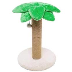 LUCKITTY Small Cat Scratching Posts Kitty Coconut Tree-Cat Scratch Post for Cats and Kittens - Plush and Sisal Scratch Pole Cat Scratcher