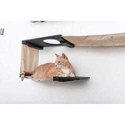 CatastrophiCreations Roman - Multiple-Level Cat Hammock & Climbing Activity Center Wall-Mounted Cat Tree Shelves