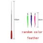 Bird Feathery Design Telescopic Rod Teaser Wand Pet Cat Kitten Scratch Catcher Toy with Bell Funny Long Plush Replacement