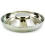 King International Stainless Steel Dog Bowl 2 Puppy Litter Food Feeding Weaning|SilverStainless Dog Bowl Dish| Set of 2 Pieces | 29 cm - for Small/Medium/Large Dogs, Pets Feeder Bowl and Water Bowl