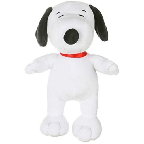 Peanuts Snoopy Figure Classic Plush Squeaker Dog Toy, 9 Inch Medium | White Plush Dog Toy for All Dogs, Officially Licensed Peanuts Product | Small Plush Fabric Squeaky Dog Toy