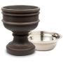 Pet Junkie Summit Elevated Dog Bowl for Food or Water, Stainless Steel Washable Inner Bowl, Brown