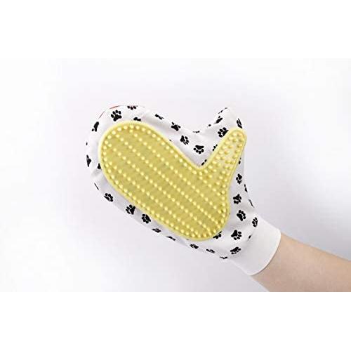 YS·AU Pet Hair Remover Glove Gentle Pet Grooming Glove Brush Efficient Deshedding Glove - Massage Mitt with Enhanced Five Finger Design Perfect for Dogs & Cats with Long & Short Fur - 1 Pack