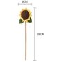 Sunflower Cat Funny Teaser,Flower Crochet Knitted Puppy Interactive Toy,Kitten Catcher Exerciser Chewing Stick Wooden Long Pole Pet Playing Supplies with Bell