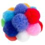 JpGdn 3Pcs Cat Toy Balls Kitten Pompon Ball with Bells Soft Wool Felt Ball Colorful Interactive Playing Chewing Training Teaser Toy