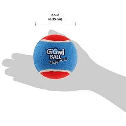 Gigwi Squeaky Tennis Ball Dog Toys, Interactive Dog Ball for Small and Medium Dogs Training, 2.5” Colorful and High Bounce Rubber Toy