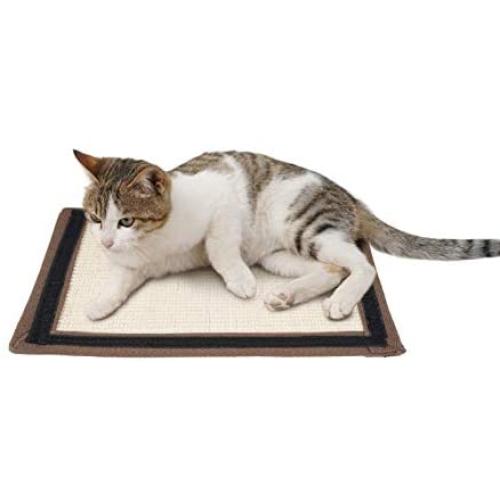 GAPZER Cat Scratch Mat Kitty Natural Sisal Scratching Pad with Velcro Tap for Wrapping Around Table, Couch, Chair to Avoid Cat Claws Grinding
