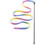 Fukua Rainbow Cute Scratching Playing Ribbon Cat Toy Training Interactive Stick Tease Cat Rod Pet Supplies(5 Pcs)