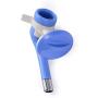NACOCO Dog Water Nozzle Drinker Head Pet Dispenser Water Bottle Double-head Single Automatic Feeder Nozzle Plastic Steel Ball Hanger for Dogs Cats (Blue, Single head)