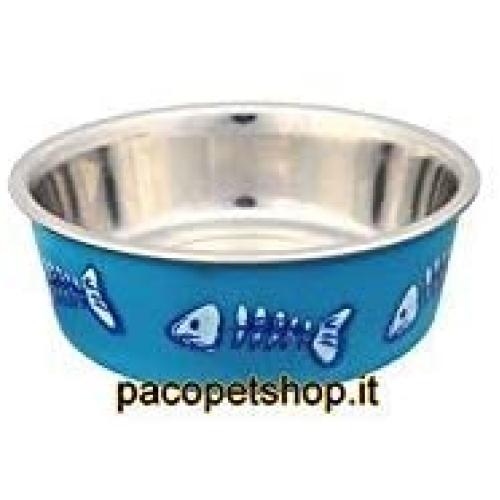 Royal Pet Club Stainless Steel Cat Bowl with Plastic Coating, 0.25 Litre