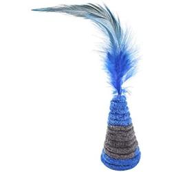 ocijf179 Cat Toy Pet Cat Kitten Plush Cute Mouse Rat Doll Feather Ball Bite-Resistant Chew Toy - Ball#