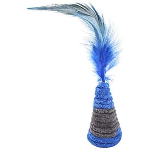 ocijf179 Cat Toy Pet Cat Kitten Plush Cute Mouse Rat Doll Feather Ball Bite-Resistant Chew Toy - Ball#