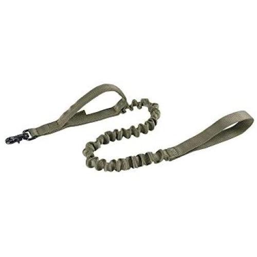 EXCELLENT ELITE SPANKER Military Bungee Dog Leash Elastic Leads Rope with 2 Padded Control Handle for Medium and Small Dogs