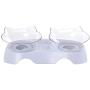 PurrBowl Orthopedic Anti-Vomiting Cat Feeder, 15° Tilted Pet Bowl for Cats and Dogs (White)