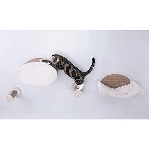 Royal Pet Club Pet Products 49924 Wall Mounted Hammock, Cave and Stairs, Gray, Brown