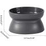QINYUAN Cat Bowl, Pet Feeder Raised Food Kitten Stress Free Double Side Use Feeding Dish