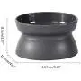 QINYUAN Cat Bowl, Pet Feeder Raised Food Kitten Stress Free Double Side Use Feeding Dish QINYUAN Cat Bowl, Pet Feeder Raised Food Kitten Stress Free Double Side Use Feeding Dish
