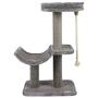 Catry Cat Tree Cradle Bed with Natural Sisal Scratching Posts and Teasing Rope for Kitten