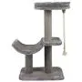 Catry Cat Tree Cradle Bed with Natural Sisal Scratching Posts and Teasing Rope for Kitten