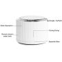 Furrytail Cat Water Fountain, Ultra-Quiet Automatic Pet Water Fountain for Cats and Small Dog, 64oz/1.88L Elegant Cat Water Dispenser with Auto Power-Off Pump, Smart LED Light