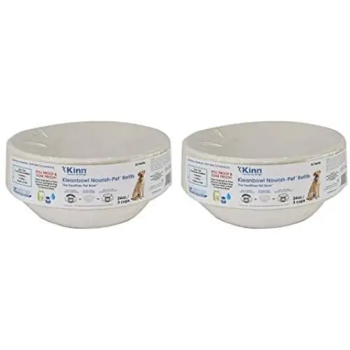Kinn Kleanbowl 100 Count Nourish-Pet Refills, 24 Ounces, Food and Water Bowls for Dogs and Cats Kinn Kleanbowl 100 Count Nourish-Pet Refills, 24 Ounces, Food and Water Bowls for Dogs and Cats