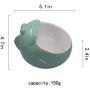 Tocrouy Big Mouth & Whale Shape Elevated Dog Feeder, Single Raised Cat Bowl Ceramic Bowl, Perfect for Small to Medium Sized Cats