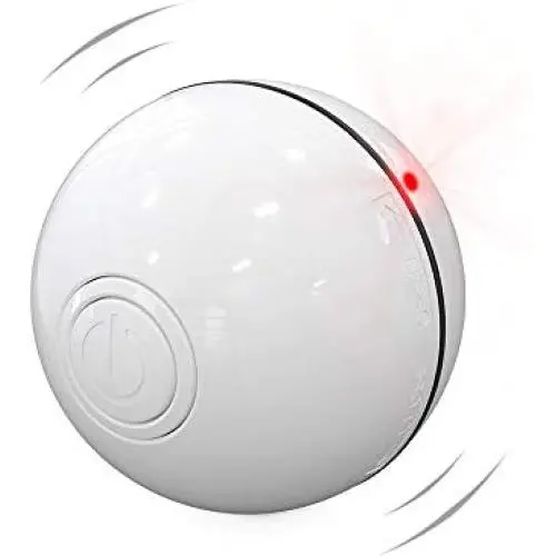 DELOMO Smart Interactive Cat Toy Ball, Automatic Rolling Ball, USB Rechargeable Cat Light Toy, 360 Degree Self Rotating Ball with Spinning Light, Upgraded Cat Exercise Chaser Toy, White DELOMO Smart Interactive Cat Toy Ball, Automatic Rolling Ball, USB Rechargeable Cat Light Toy, 360 Degree Self Rotating Ball with Spinning Light, Upgraded Cat Exercise Chaser Toy, White