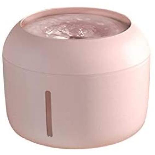 Cat and Dog Water Fountain, Super Quiet Cat Water Dispenser with Filter, USB Charging Automatic Drinking Dispenser for Pets (2.5L),Pink