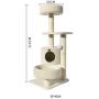 OJBK Kitten Tree Tower Activity Centre with Sisal Scratching Posts, Condo, Dangling Toy, Viewing Platform,Cat Tree Climbing Tower